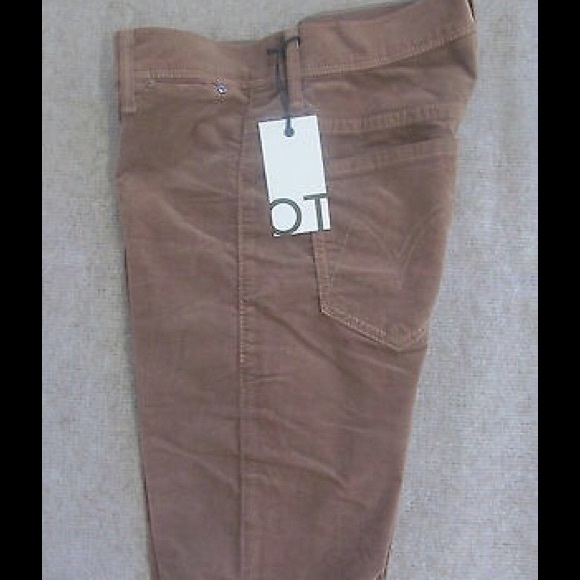 Mother "curfew" beige velvet flare 27 nwt