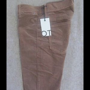 Mother "curfew" beige velvet flare 27 nwt