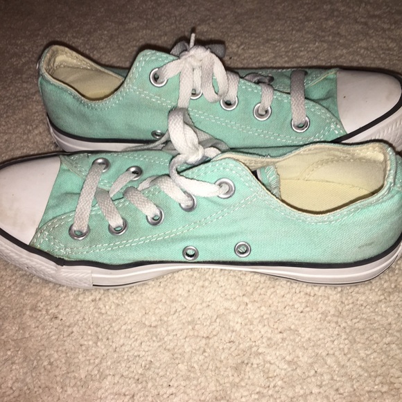 Women's mint converse low top