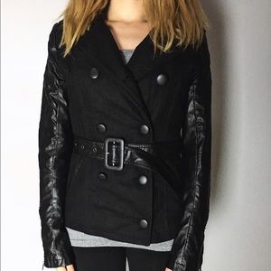 Guess Black Pea Coat