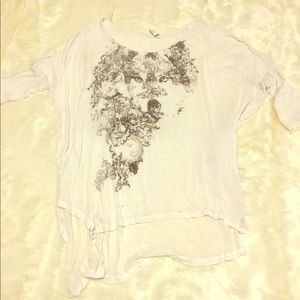 White light weight wolf top!