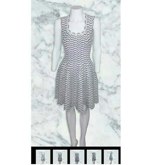 .fit and flare skater white geometric - Picture 2 of 2