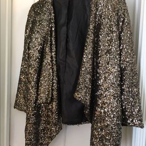 Lovely Girl brand gold sequin blazer lightly worn