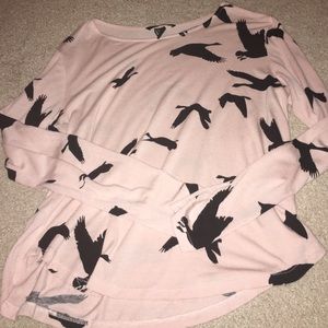 Light pink bird shirt