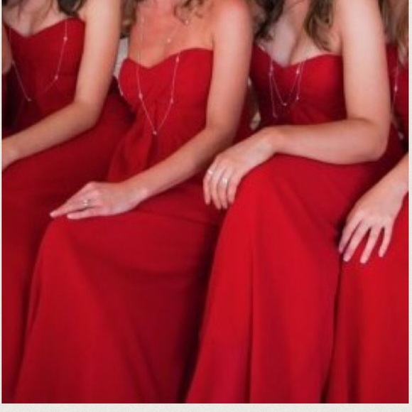 Nicole Miller Strapless Red Gown, New, Worn Once