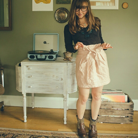 Dusty Rose Bow Tie Skirt