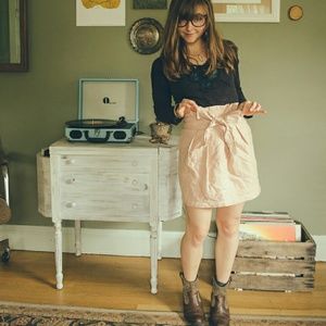 Dusty Rose Bow Tie Skirt