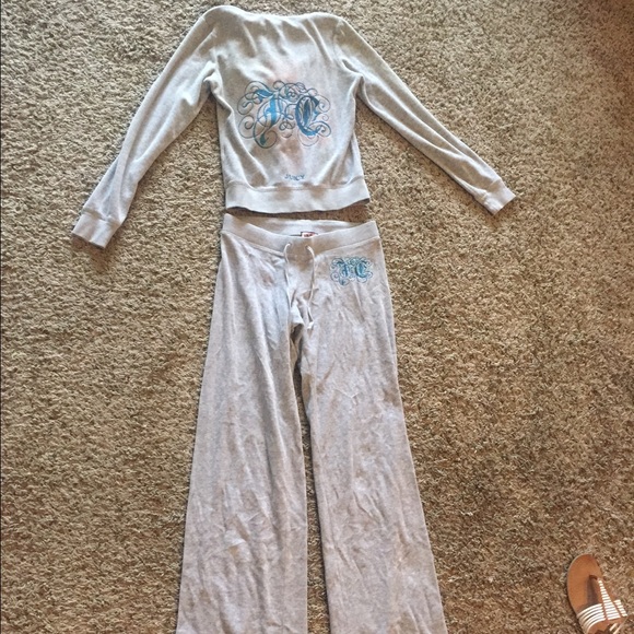 Gray juicy couture velour sweatsuit