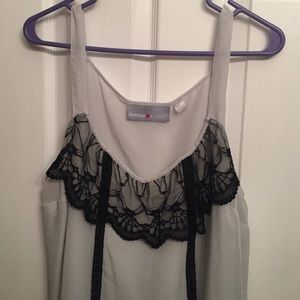 Avenue gray and black camisole