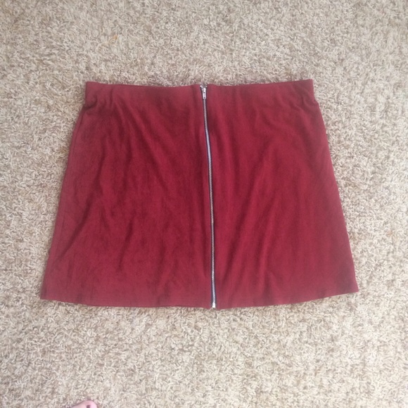 Vegan suede skirt
