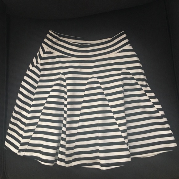 Black and white stripe skirt