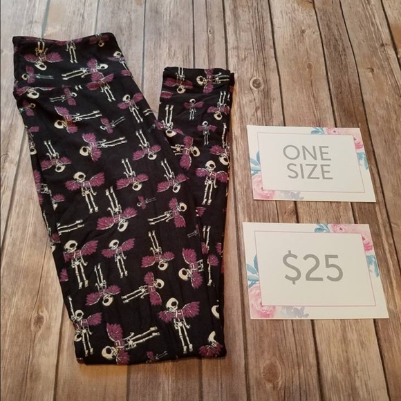 Lularoe OS Halloween Skeleton Butter Leggings