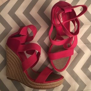 Jean Michel cazabat strappy wedge sandal sz39
