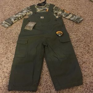 Carhartt new with tags overall and shirt