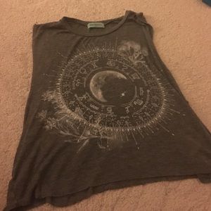 Grey moon Muscle tank