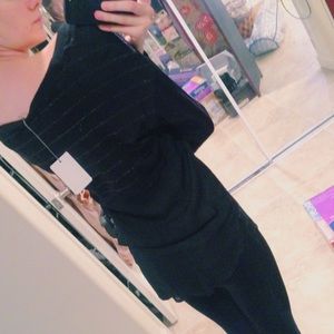 Black sweater, sheer back