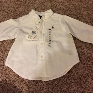 New with tags white polo Oxford shirt
