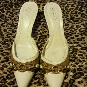 Coach Kitten Heel Mule