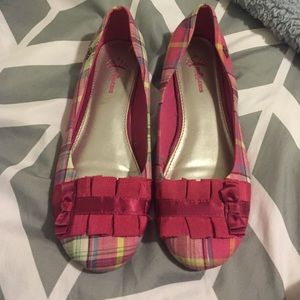 11M Pink Plaid Shoes Fergie