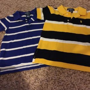 2 polo collared shirts