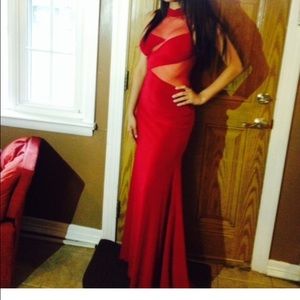 Red gown