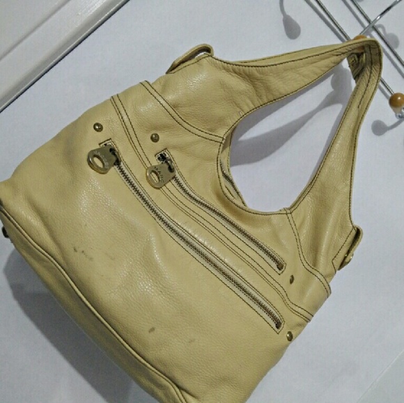 Marc by Marc Jacobs Cream Leather Designer Bag