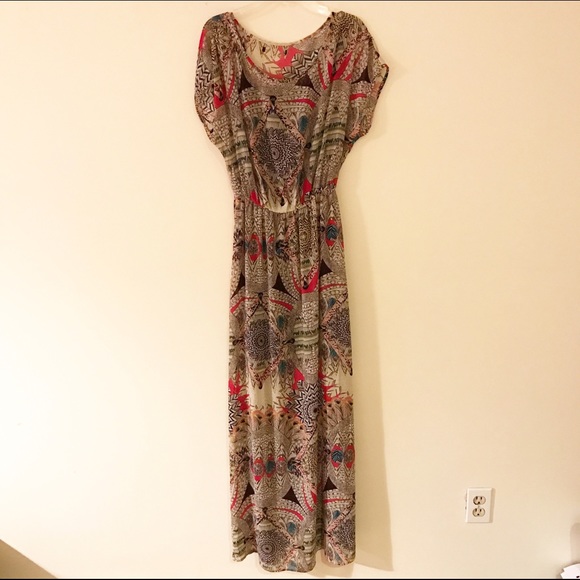 Tribal Print Maxi Dress