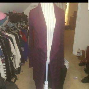 Draped open front cardigan Karen Kane L worn once