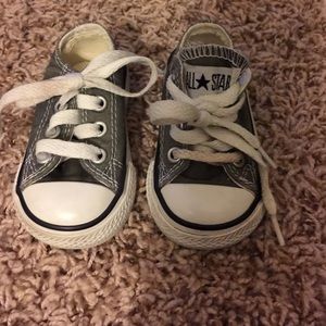 Baby Converse. Size 2. Greenish/gray color.