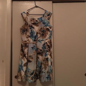 A-lined Easter dress with belt