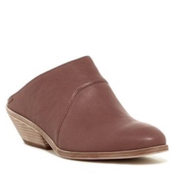 Eileen Fisher Brown Leather Mules