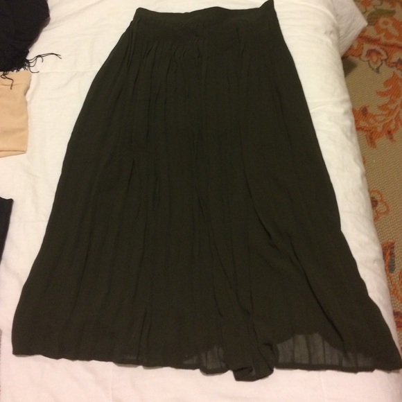 Olive green flowy skirt