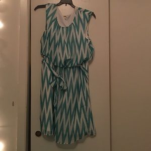 Teal and White Sunday dress