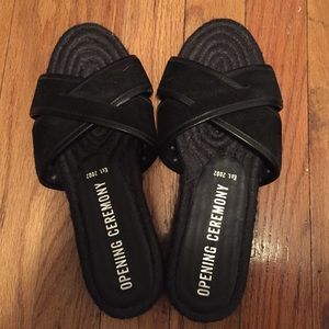 Opening Ceremony slippers black