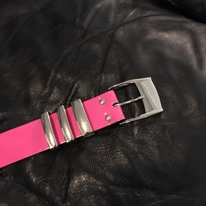 H&M/Versace hot pink patent leather belt
