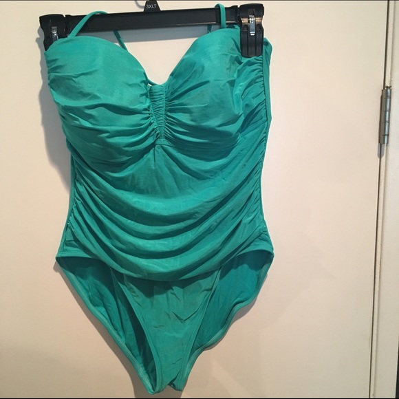 Pretty aqua one-piece swimsuit