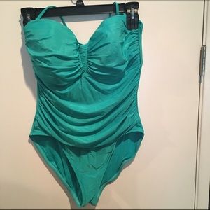 Pretty aqua one-piece swimsuit