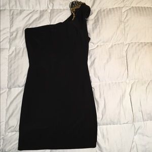 *SOLD* Black one-shoulder dress