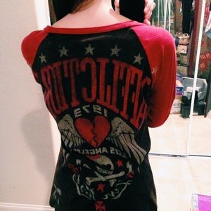Affliction baseball tee