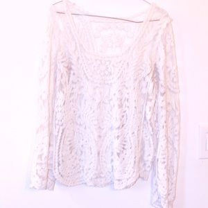 White lace long sleeve