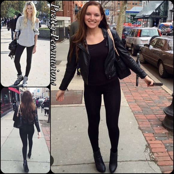 NWT Wine Fleece Lined Body Shaping Leggings - Picture 4 of 5