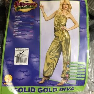 Gold disco diva costume
