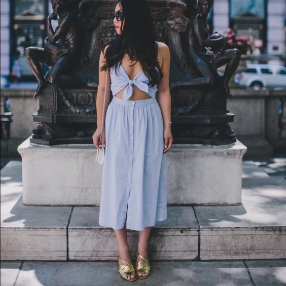 🚫SOLD🚫ZARA STUDIO POPLIN MIDI DRESS - Picture 2 of 4