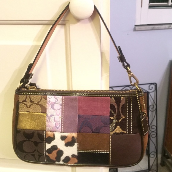 Coach patchwork wristlet