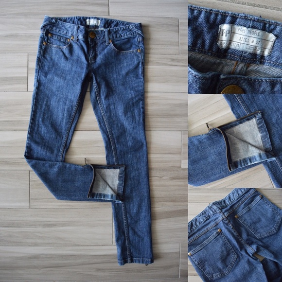 SOLD Free People Ankle Zip Skinny Jeans