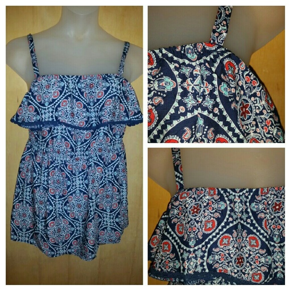 Paisley Ruffle Cami