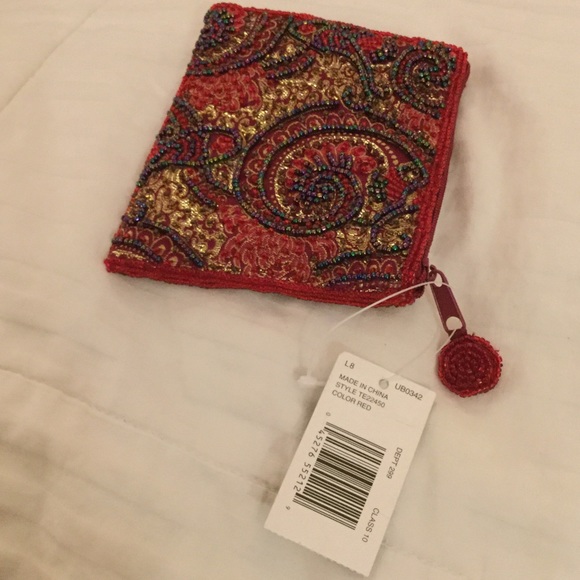 NWT Beaded Coin Purse - Picture 2 of 3