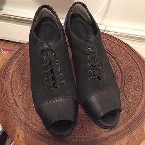 Madewell wedge booties size 37 black