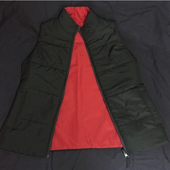 Black and red vest