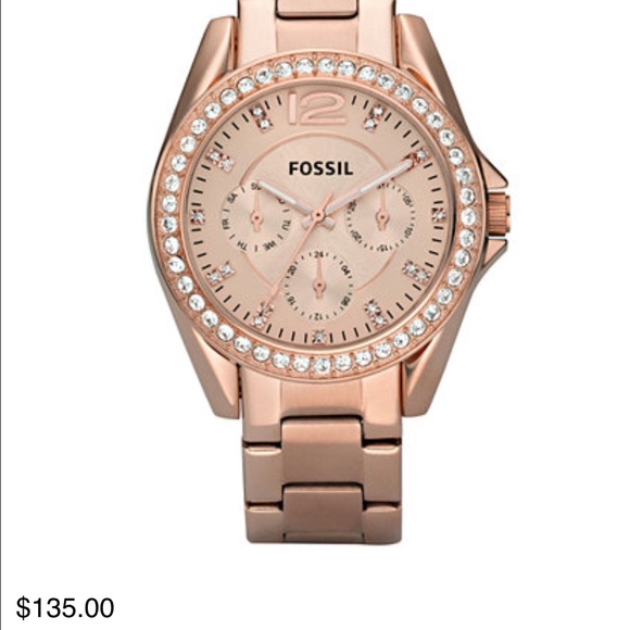 Brand new rose gold fossil watch